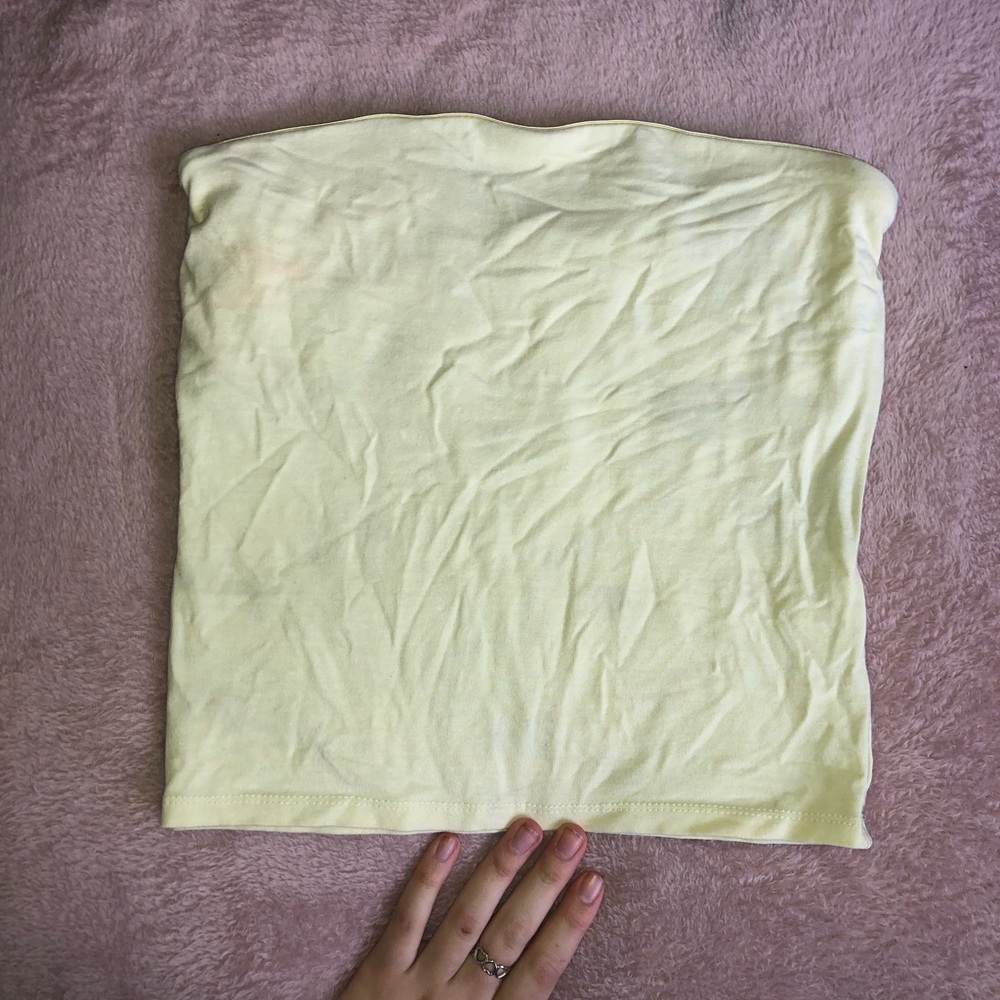 Pale Yellow Tube Top *long